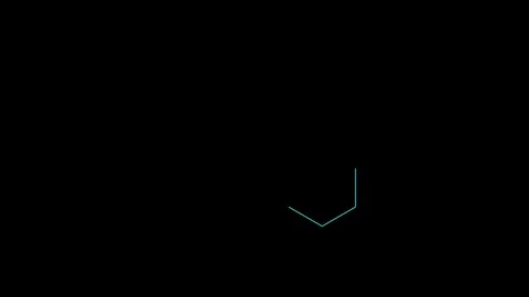 Animation light blue line draws the cannabigerol molecule Video stock 105964405