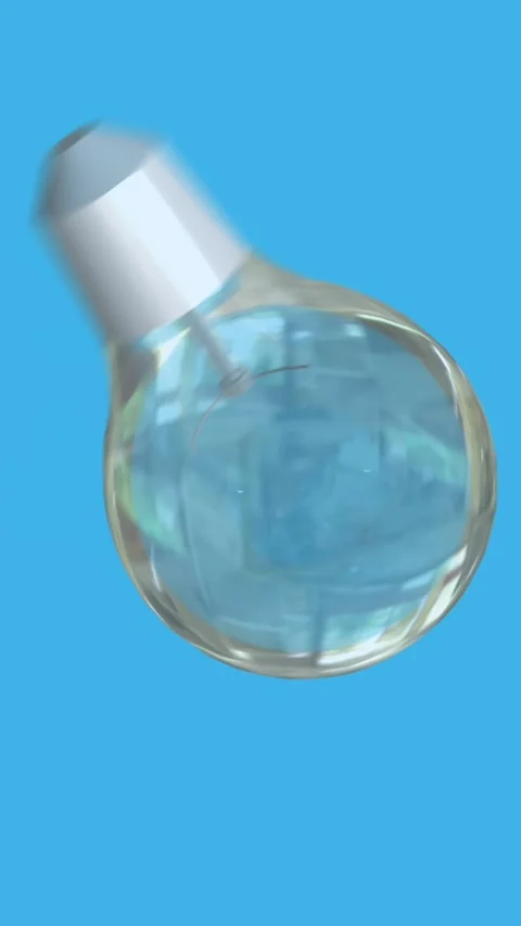 Animation of light bulb and lightnings over blue background Stock Footage 341953498