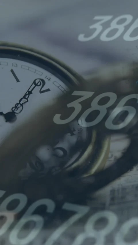 Animation of light bulb, clock and data processing Video stock 342609269