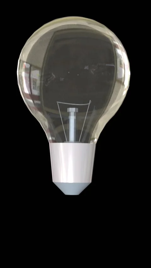 Animation of light bulb over black background Video stock 323897690