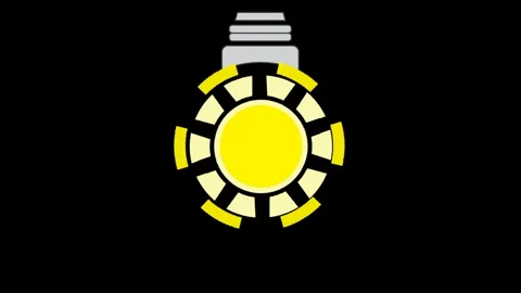 Animation of a light bulb with rotating light Stock-Footage 254658580