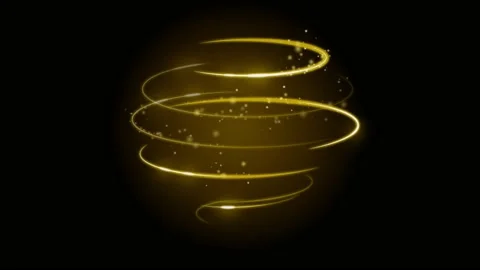 Animation light circle effects isolate on black background. Stock Footage 222708325