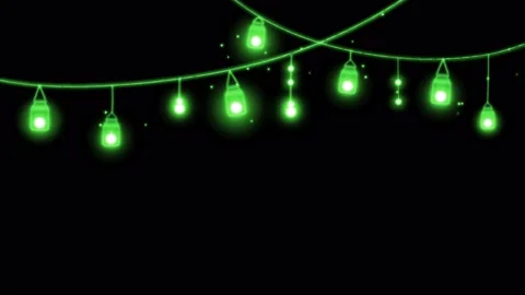 Animation light garland. Stock Footage 154152704
