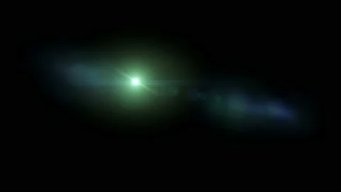 Animation light lens flare on black background. Stock Footage 164085497