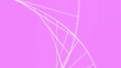 Animation of light spots and dna strand on pink background Stock Footage 312718307