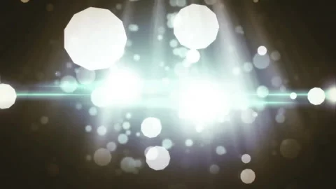 Animation of light spots and trails on black background Stockbeeldmateriaal 308055239