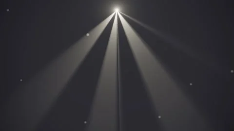 Animation of the light of a star or a flashlight over a black background. Stock Footage 332070478