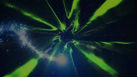 Animation of light trails and spots on b... | Stock Video | Pond5