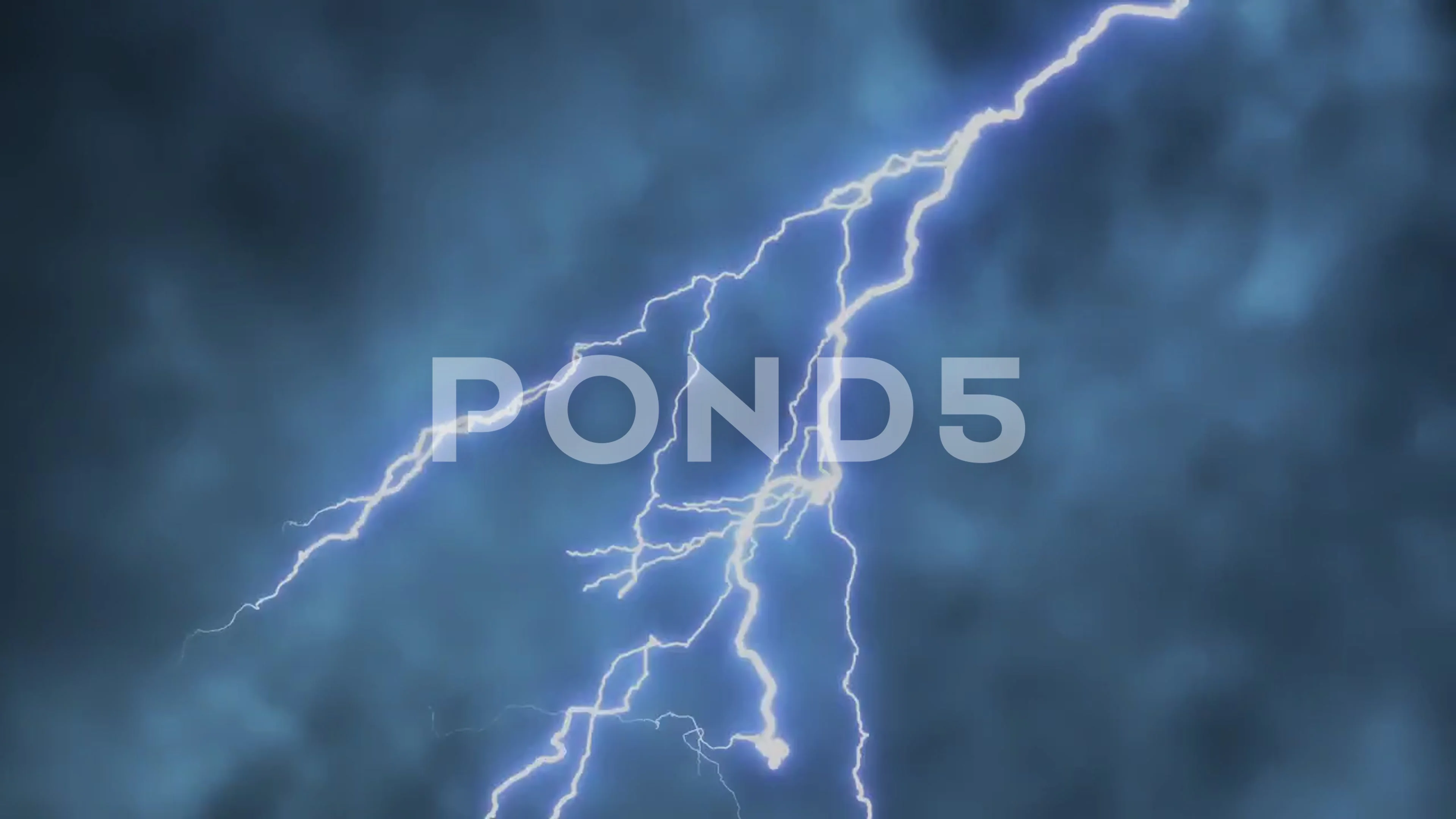 Animation of lightning and thunderstorm. | Stock Video | Pond5