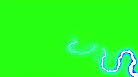 Animation lightning on green screen back... | Stock Video | Pond5