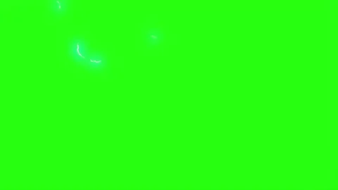 Animation lightning on green screen back... | Stock Video | Pond5