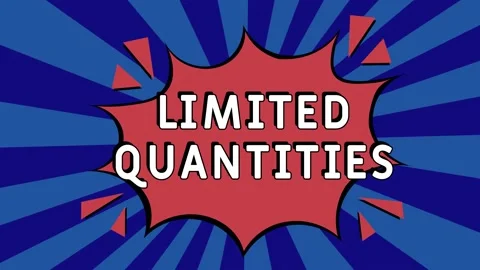 Animation. Limited quantities text. Stock Footage 161451731