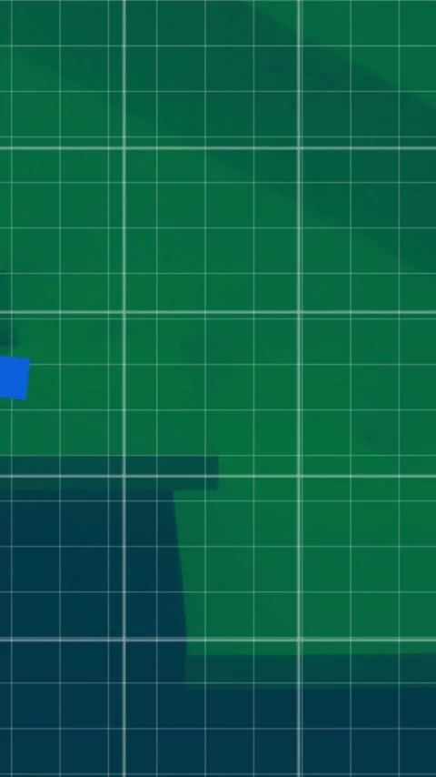 Animation of line graphs representing growth on grid pattern over abstract Stock Footage 342612255