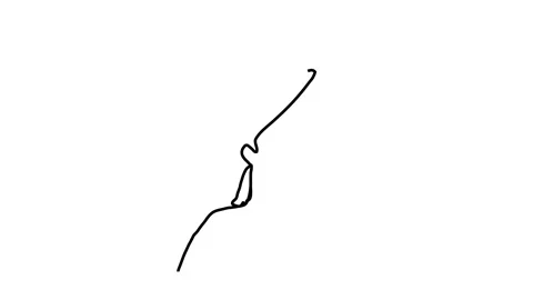 Animation of linear art of a female face with a headdress. The concept of Stock-Footage 134369649