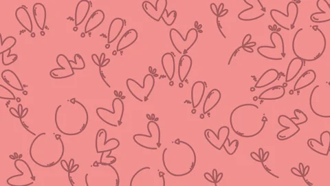 Animation Lineart Seamles Pattern Background 7 Stock Footage 319890664