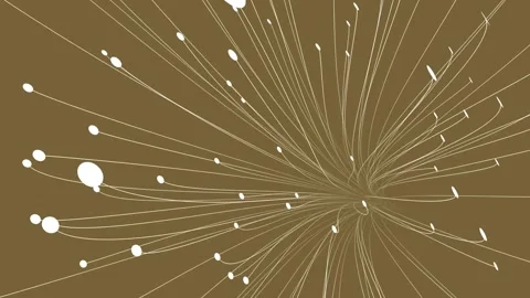 Animation of lines and dots emanating from central point on brown backdrop Stock Footage 327523190