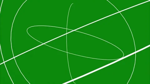 Animation of lines, motion design on a green background. Chromakey. Seamless. Stock Footage 246822570