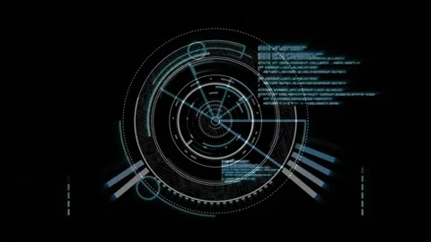 Animation of lines moving in loading circles over computer language against Stock Footage 244735300