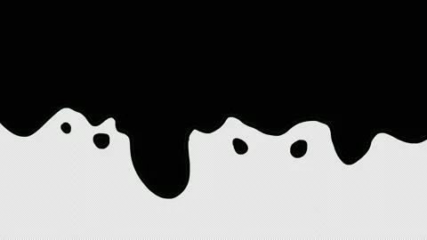 Animation of liquid in doodle style for changing frames. Viscous substance on a Stock Footage 184499930