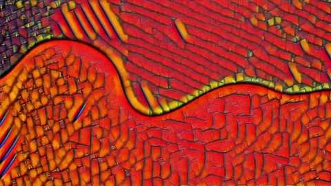 Animation of liquid red paint moving, digital art Stock Footage 276290108