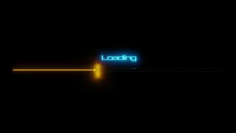 Animation loading bar. Creative background. Neon effect. Stock Footage 144046747