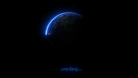 Animation of loading bar at the space. Ecology footage concept Stock Footage 111996995