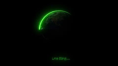 Animation of loading bar at the space. Ecology footage concept Stock Footage 111997044