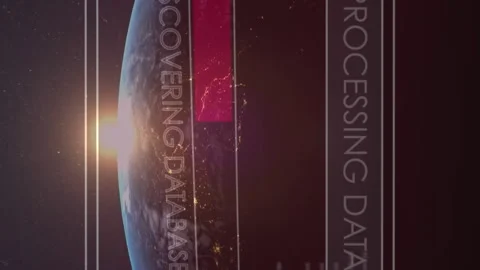 Animation of loading bars, multiple texts, computer language over globe against Stock Footage 312966257
