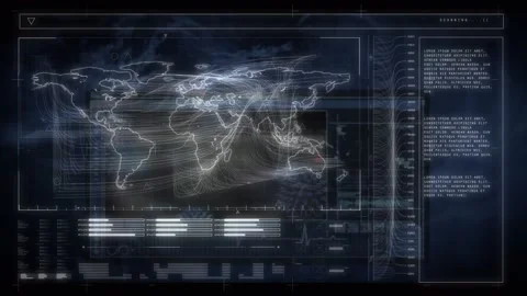 Animation of loading bars, programming language and soundbars over abstract Stock Footage 329222989