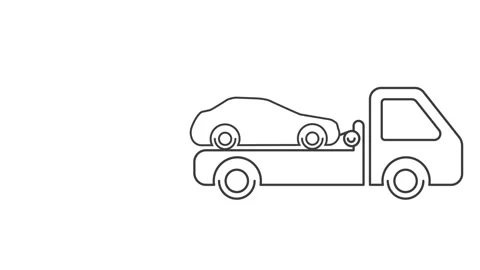 Animation of loading a car onto a tow truck. Stock Footage 219091550