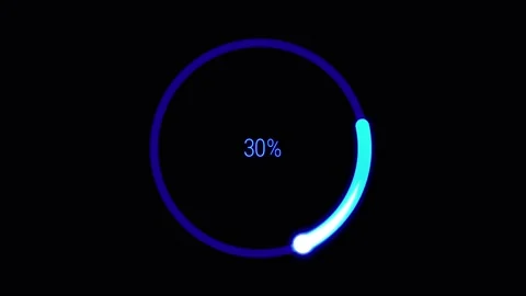 Animation loading circle on black background. Stock Footage 156272553
