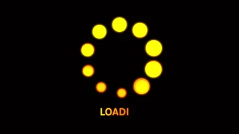 Animation loading circle on black background. Stock Footage 156272623