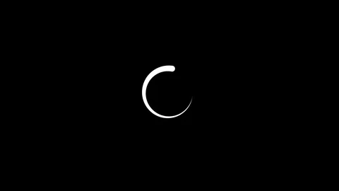 Animation - loading circle icon on black background Stock Footage 87778132