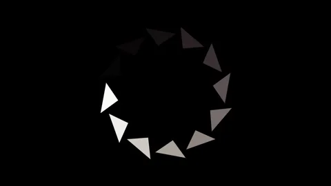 animation - loading circle icon on black... | Stock Video | Pond5