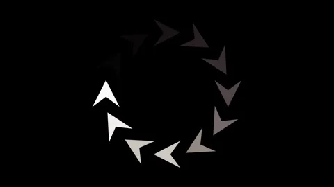 Animation - loading circle icon on black background. 4K video. Stock-Footage 196528651
