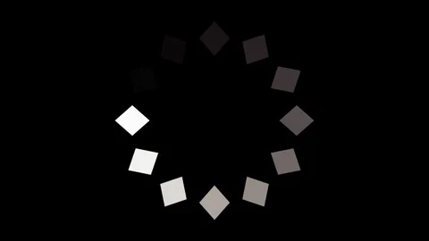 Animation - loading circle icon on black background. 4K video. Vídeo Stock 196528729