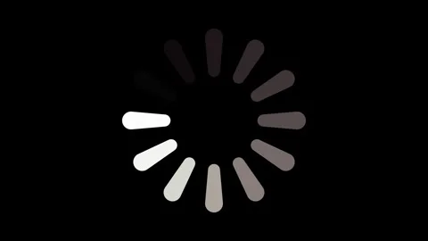 Animation - loading circle icon on black background. 4K video. Video stock 196529103