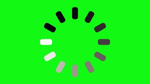 Animation - loading circle icon on green background with alpha channel. 4K video Vídeo Stock 196534250
