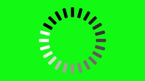 Animation - loading circle icon on green background with alpha channel. 4K video Vídeo Stock 196534251