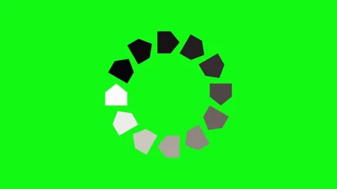 Animation - loading circle icon on green background with alpha channel. 4K video Vídeo Stock 196534278