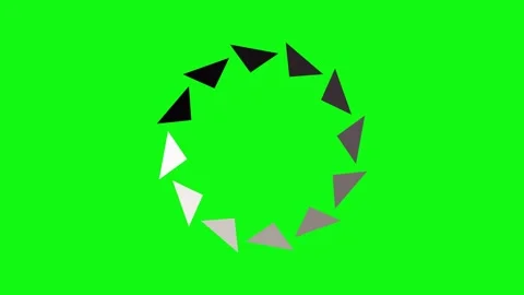 Animation - loading circle icon on green background with alpha channel. 4K video Video stock 196534291