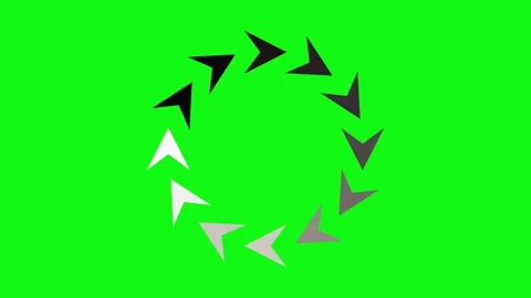 Animation - loading circle icon on green background with alpha channel. 4K video Vídeo Stock 196534297