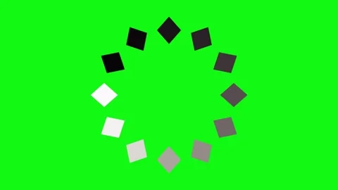 Animation - loading circle icon on green background with alpha channel. 4K video Vídeo Stock 196534302