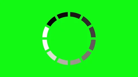 Animation - loading circle icon on green background with alpha channel. 4K video Stock-Footage 196534331