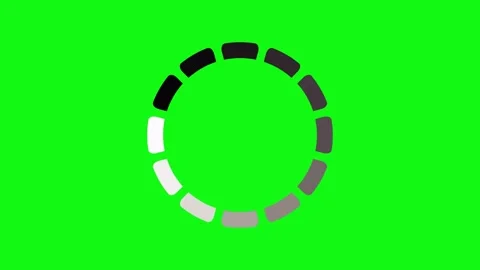 Animation - loading circle icon on green background with alpha channel. 4K video Stock-Footage 196534333