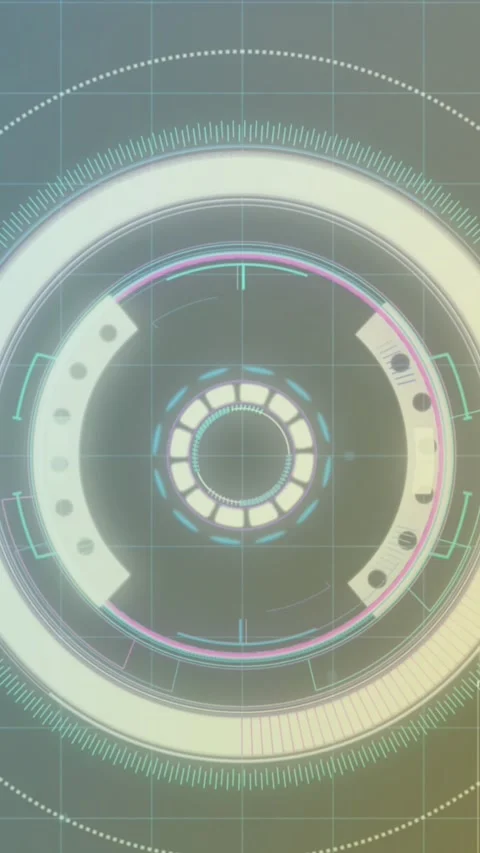 Animation of loading circles and computer language and abstract pattern over Stock Footage 319223102