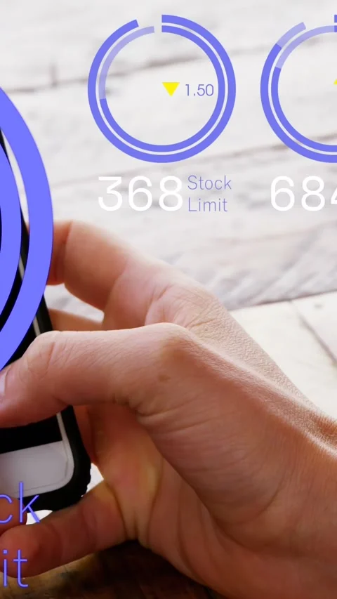 Animation of loading circles with up and down arrows over caucasian man using Stock Footage 344331885
