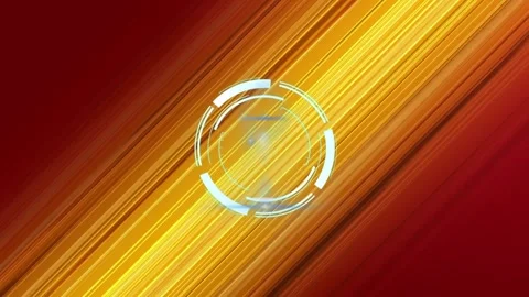 Animation of loading circles over moving lines against orange background Stock Footage 327524578