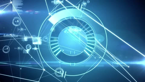 Animation of loading, computer data and network of connections on blue Stock Footage 161372248