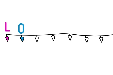 Animation loading garland Stock Footage 98306680